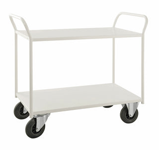 Hyllvagn 2 plan, helsvetsad – 1070x550x1000 mm m broms