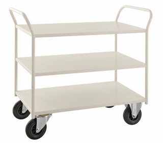 Hyllvagn 3 plan, helsvetsad – 1070x550x1000 mm m broms