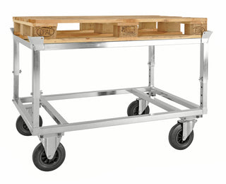 Pallvagn med pallstyrning – 1246x846x705 mm m broms