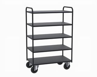 Hyllvagn 5 plan, helsvetsad – 955x550x1470 mm m broms