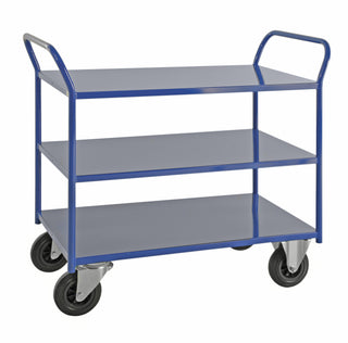 Hyllvagn 3 plan, helsvetsad – 1070x550x975 mm m broms
